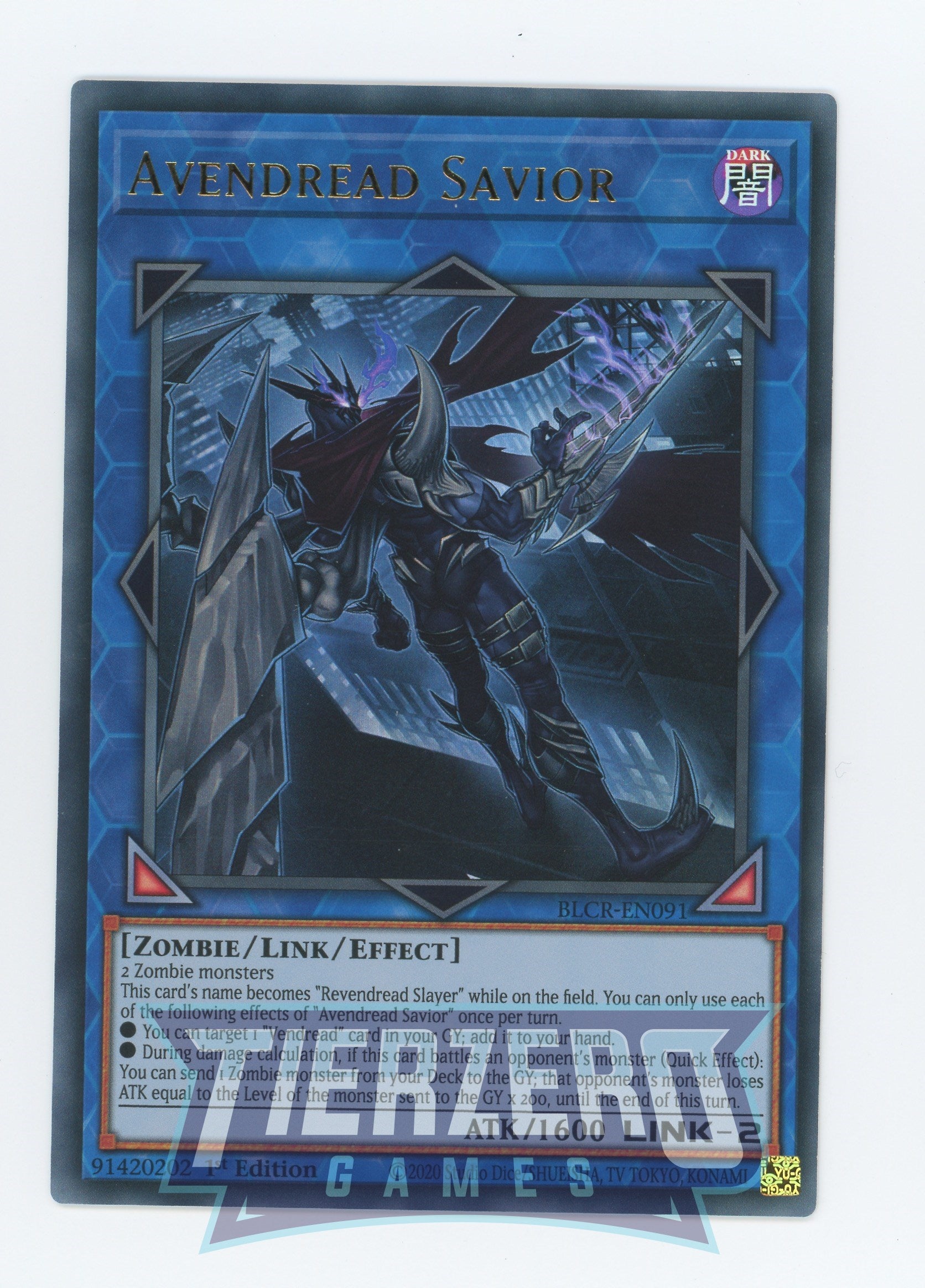 BLCR-EN091 - Avendread Savior - Ultra Rare - Effect Link Monster - Battles of Legend Crystal Revenge