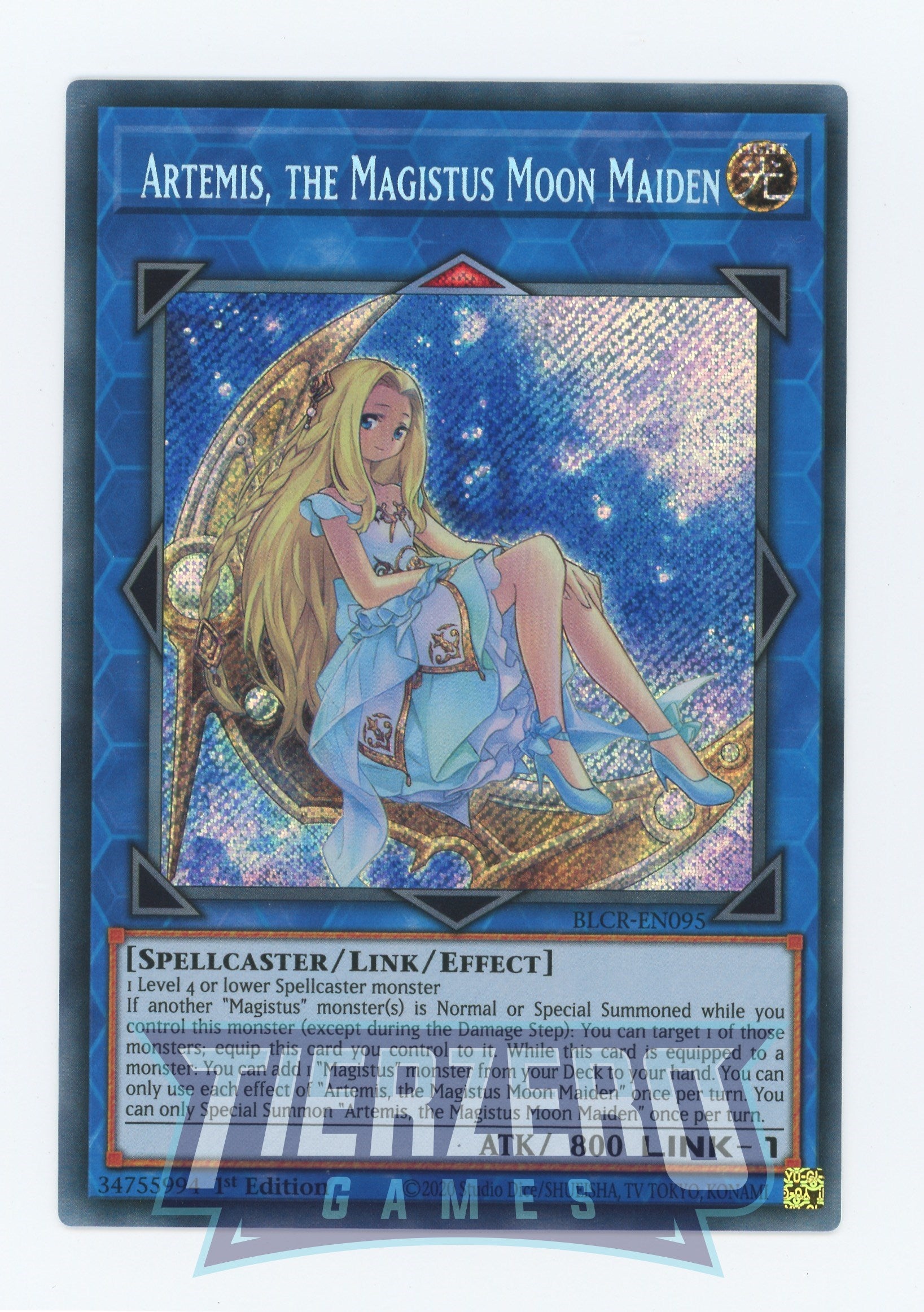 BLCR-EN095 - Artemis, the Magistus Moon Maiden - Secret Rare - Effect Link Monster - Battles of Legend Crystal Revenge