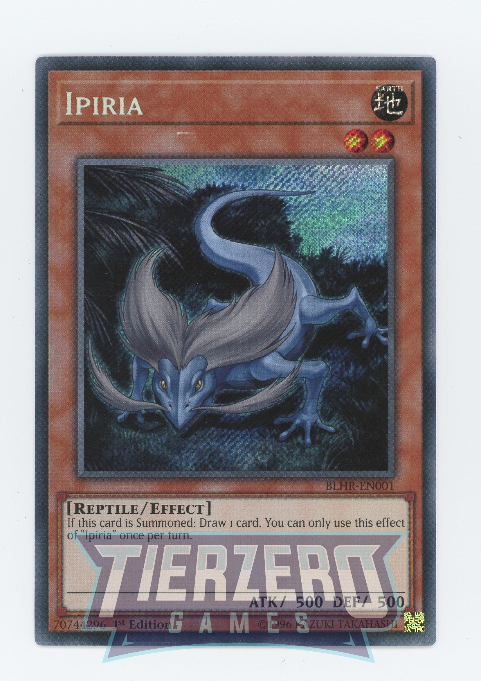 Yugioh BLHR-EN001 - Ipiria - Secret Rare - Effect Monster - 1st Edition - Battles of Legend Heros Revenge