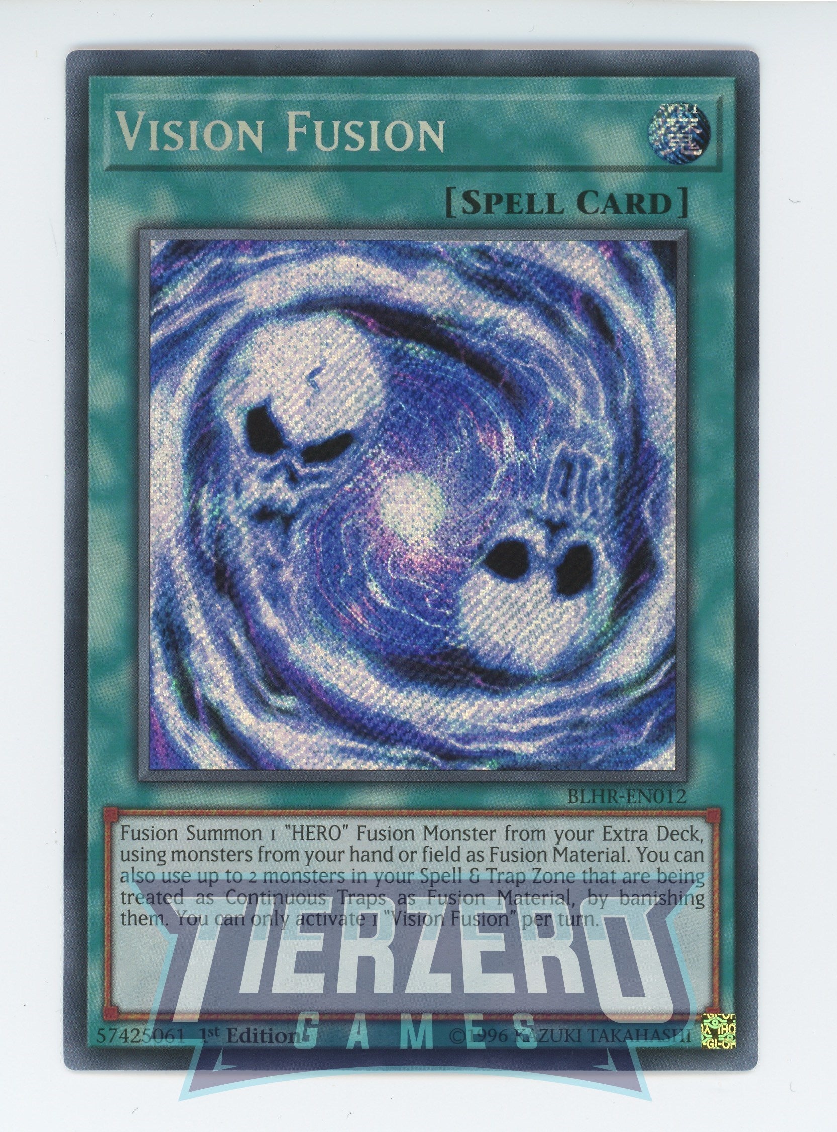 Yugioh BLHR-EN012 - Vision Fusion - Secret Rare - Normal Spell - 1st Edition - Battles of Legend Heros Revenge