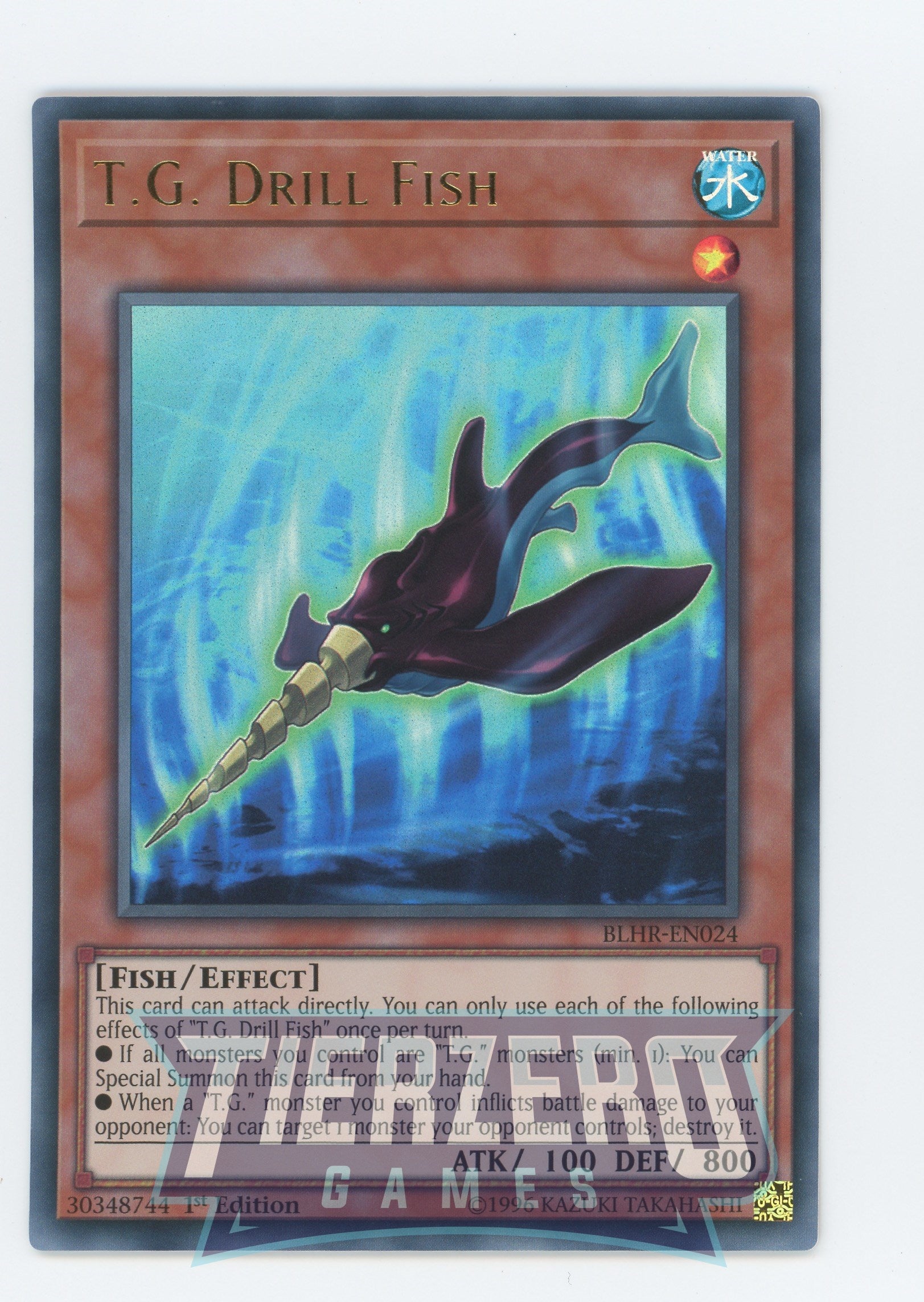 Yugioh BLHR-EN024 - T.G. Drill Fish - Ultra Rare - Effect Monster - 1st Edition - Battles of Legend Heros Revenge