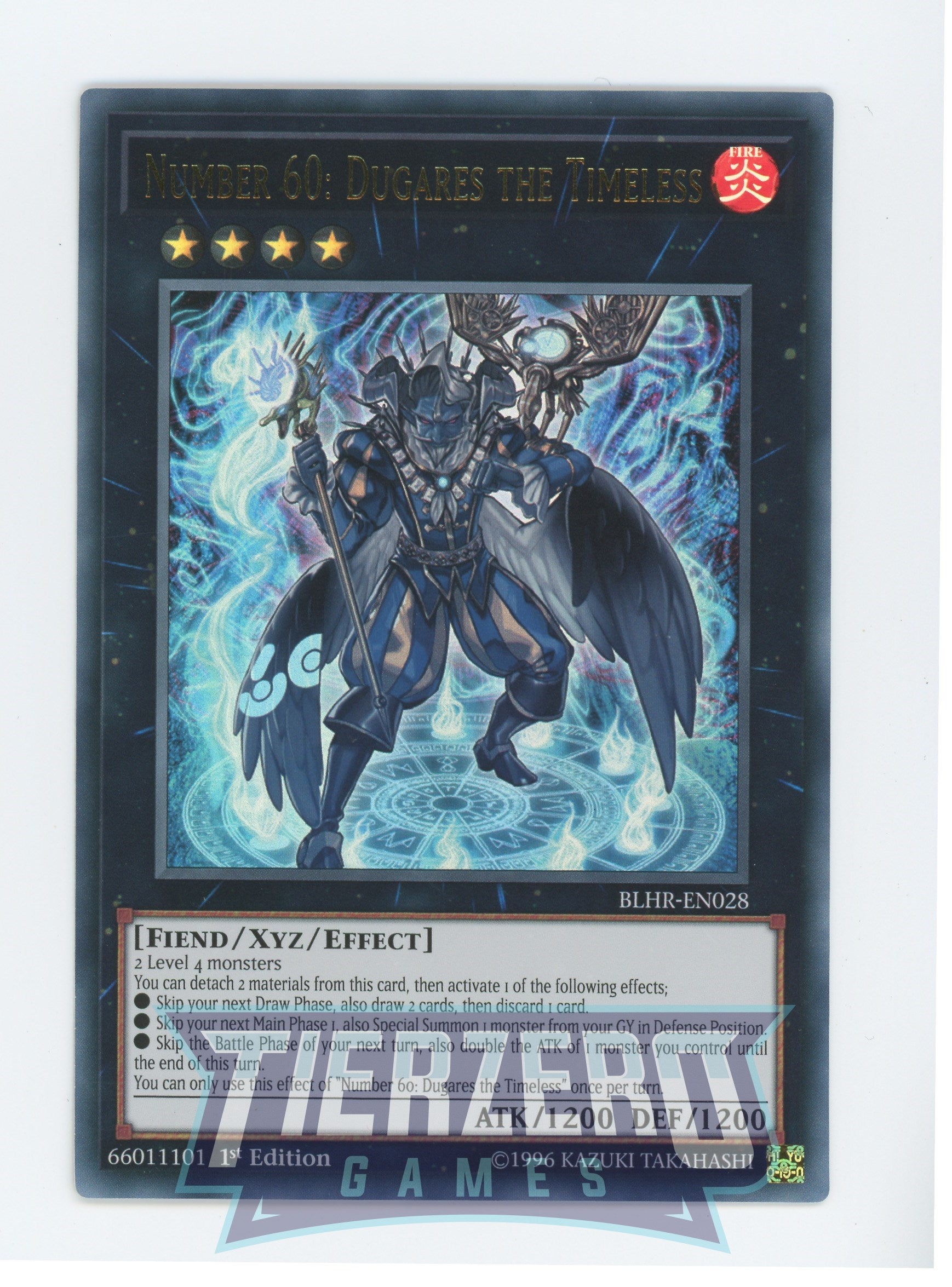 Yugioh BLHR-EN028 - Number 60: Dugares the Timeless - Ultra Rare - Effect Xyz Monster - 1st Edition - Battles of Legend Heros Revenge