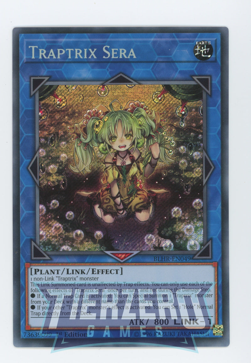 Yugioh BLHR-EN049 - Traptrix Sera - Secret Rare - Effect Link Monster - 1st Edition - Battles of Legend Heros Revenge