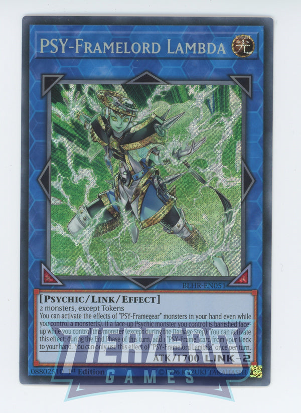 Yugioh BLHR-EN051 - PSY-Framelord Lambda - Secret Rare - Effect Link Monster - 1st Edition - Battles of Legend Heros Revenge