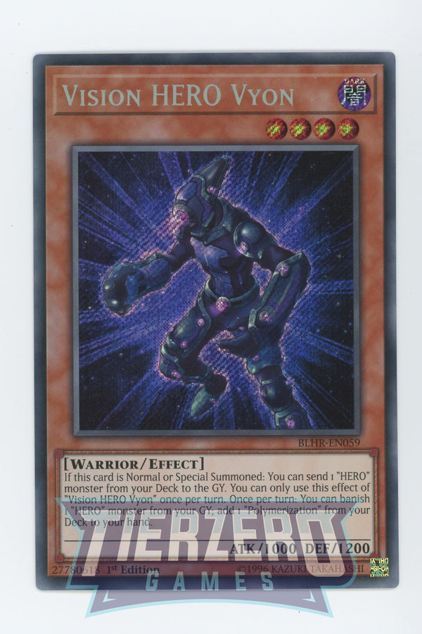 Yugioh BLHR-EN059 - Vision HERO Vyon - Secret Rare - Effect Monster - 1st Edition - Battles of Legend Heros Revenge