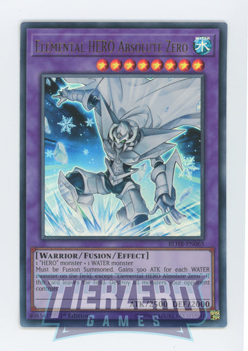 BLHR-EN065 - Elemental HERO Absolute Zero - Ultra Rare - Battles of Legend: Hero's Revenge - 1st Edition