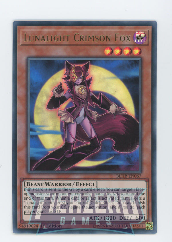 Yugioh BLHR-EN067 - Lunalight Crimson Fox - Ultra Rare - Effect Monster - 1st Edition - Battles of Legend Heros Revenge