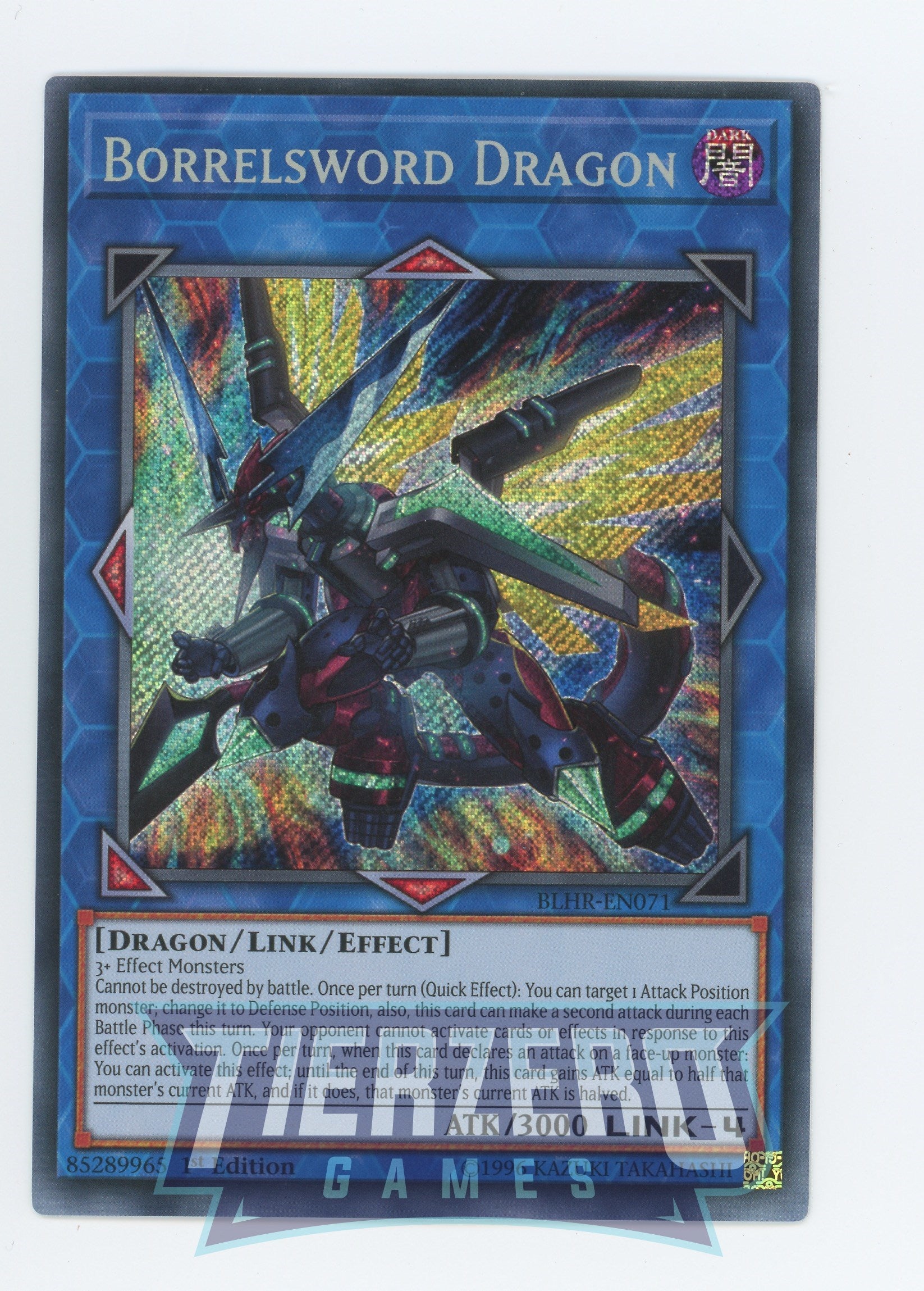 Yugioh BLHR-EN071 - Borrelsword Dragon - Secret Rare - Effect Link Monster - 1st Edition - Battles of Legend Heros Revenge