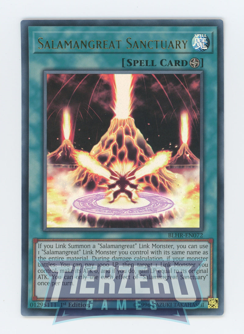 Yugioh BLHR-EN072 - Salamangreat Sanctuary - Ultra Rare - Field Spell - 1st Edition - Battles of Legend Heros Revenge