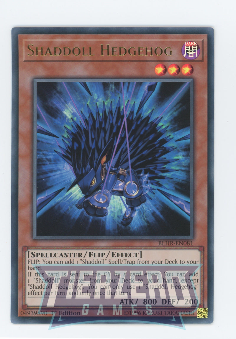 Yugioh BLHR-EN081 - Shaddoll Hedgehog - Ultra Rare - Flip monster - 1st Edition - Battles of Legend Heros Revenge