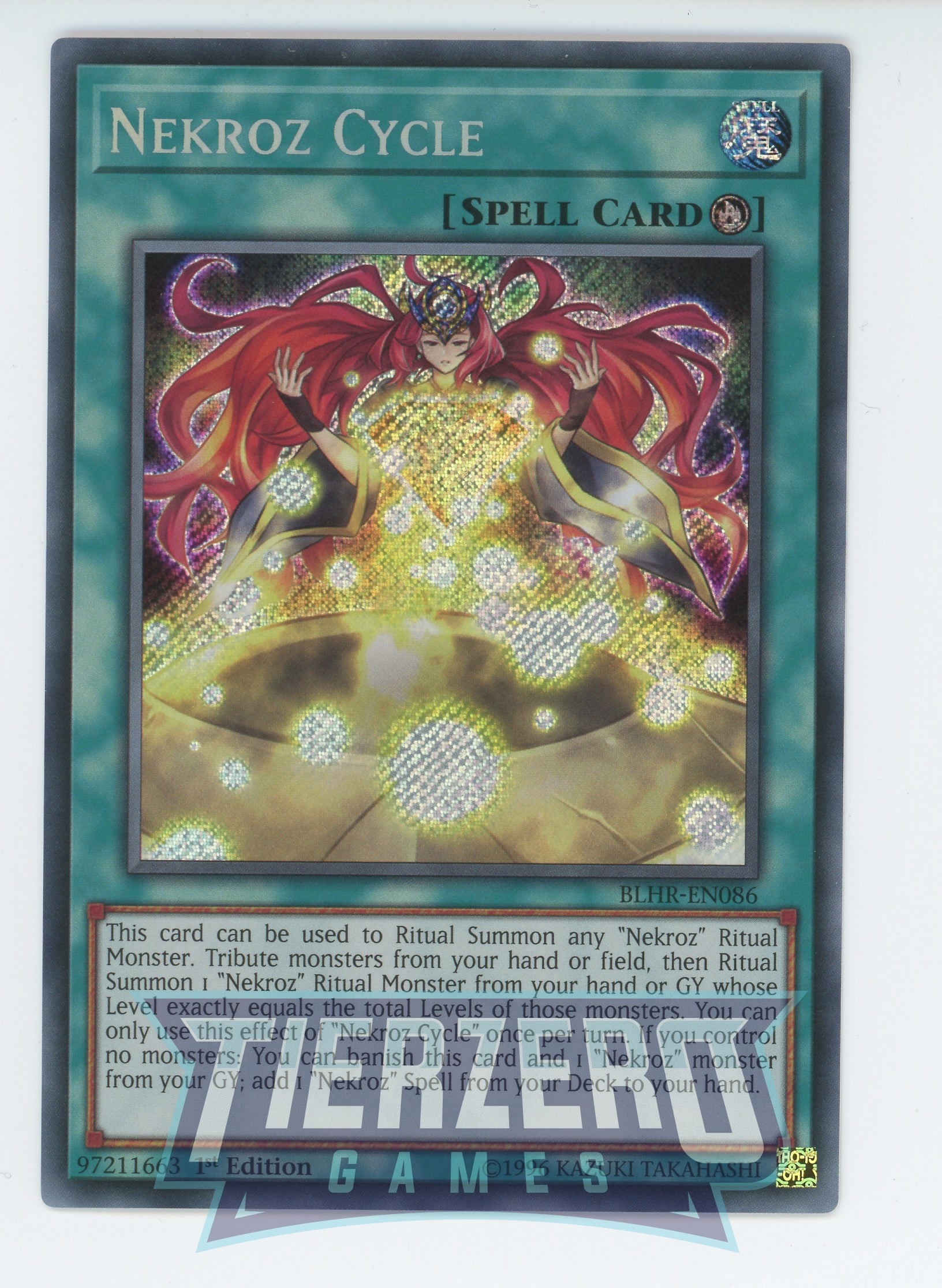 Yugioh BLHR-EN086 - Nekroz Cycle - Secret Rare - Ritual Spell - 1st Edition - Battles of Legend Heros Revenge