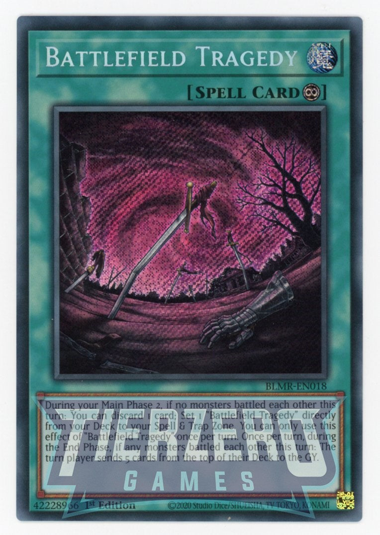 BLMR-EN018 - Battlefield Tragedy - Secret Rare - Continuous Spell - Battles of Legend Monstrous Revenge