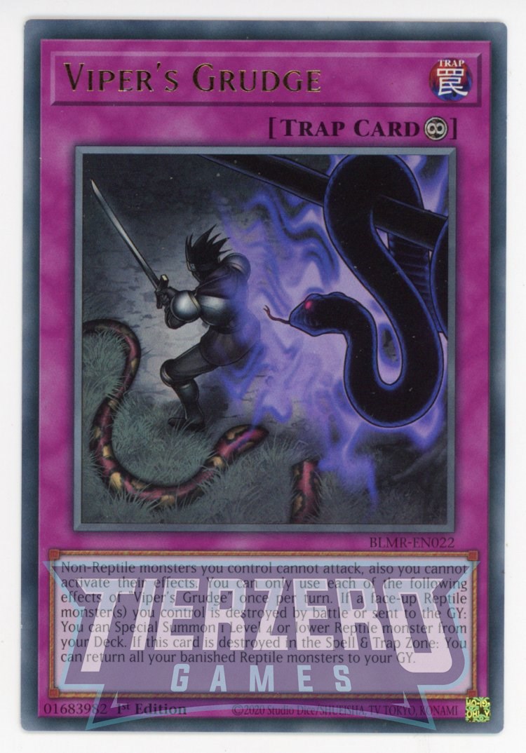 BLMR-EN022 - Viper's Grudge - Ultra Rare - Continuous Trap - Battles of Legend Monstrous Revenge