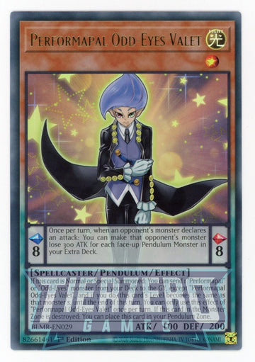 BLMR-EN029 - Performapal Odd-Eyes Valet - Ultra Rare - Battles of Legend: Monstrous Revenge