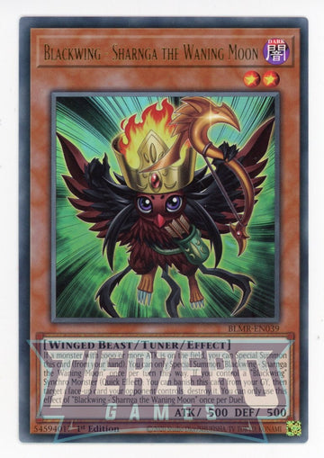 BLMR-EN039 - Blackwing - Sharnga the Waning Moon - Ultra Rare - Battles of Legend: Monstrous Revenge