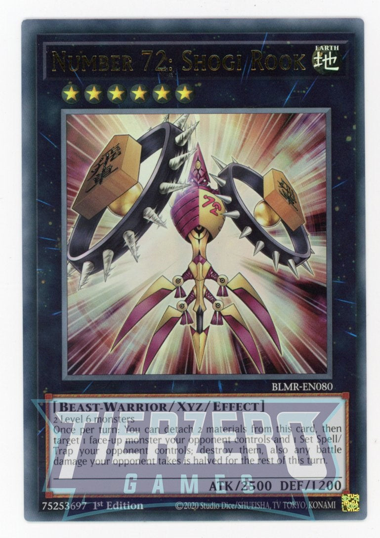 BLMR-EN080 - Number 72: Shogi Rook - Ultra Rare - Effect Xyz Monster - Battles of Legend Monstrous Revenge