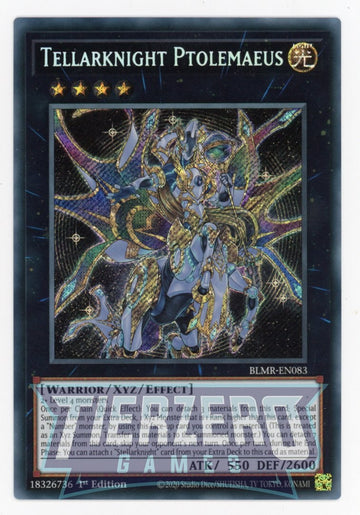 BLMR-EN083 - Tellarknight Ptolemaeus - Secret Rare - Battles of Legend: Monstrous Revenge