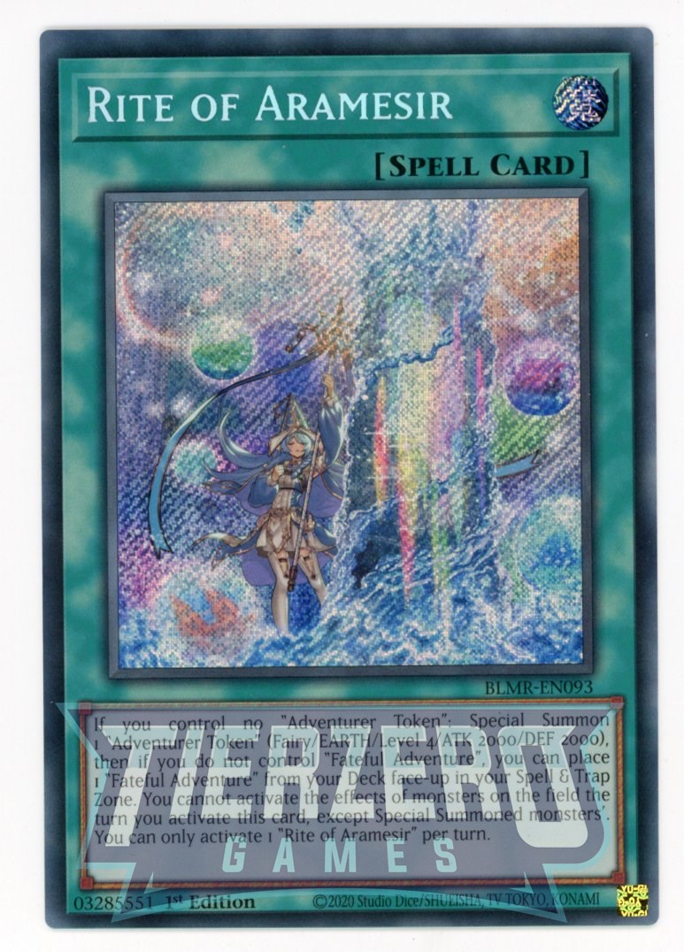 BLMR-EN093 - Rite of Aramesir - Secret Rare - Normal Spell - Battles of Legend Monstrous Revenge