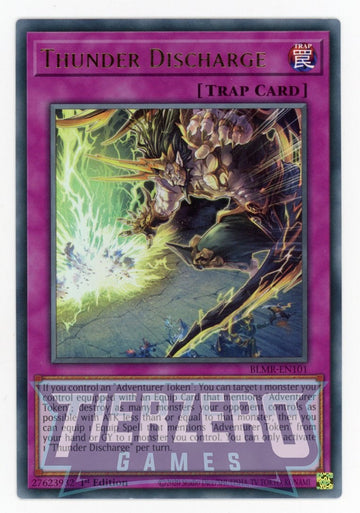 BLMR-EN101 - Thunder Discharge - Ultra Rare - Battles of Legend: Monstrous Revenge