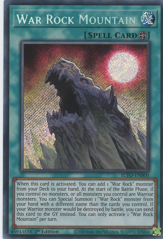 BLVO-EN000 - War Rock Mountain - Secret Rare - Field Spell - Blazing Vortex