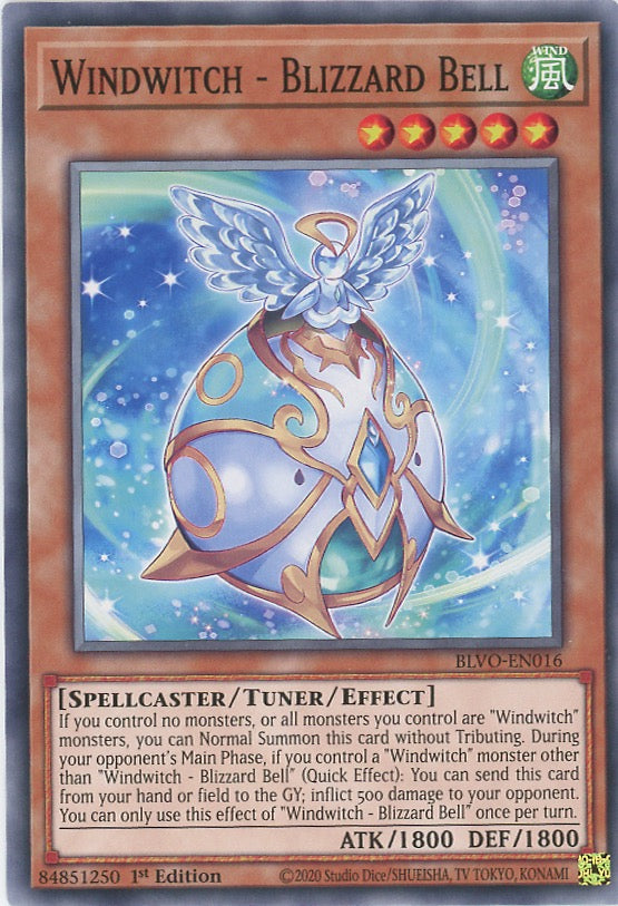 BLVO-EN016 - Windwitch - Blizzard Bell - Common - Effect Tuner monster - Blazing Vortex