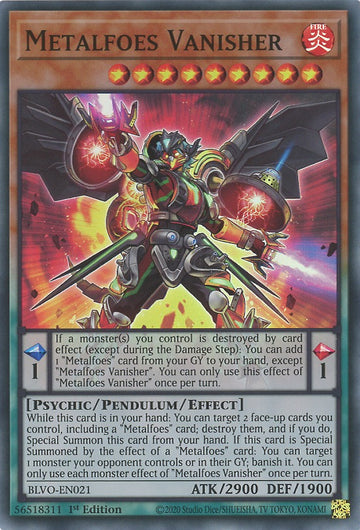 BLVO-EN021 - Metalfoes Vanisher - Super Rare - Blazing Vortex