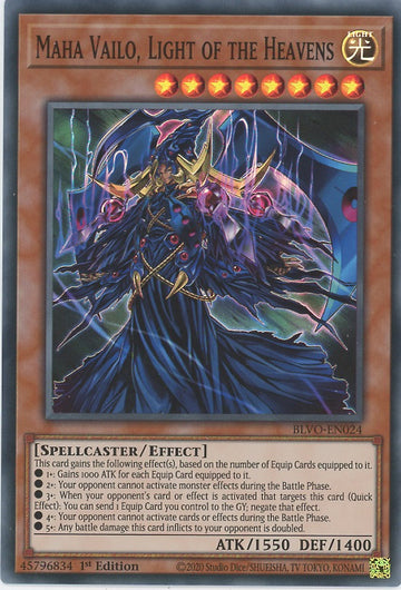 BLVO-EN024 - Maha Vailo, Light of the Heavens - Super Rare - Blazing Vortex