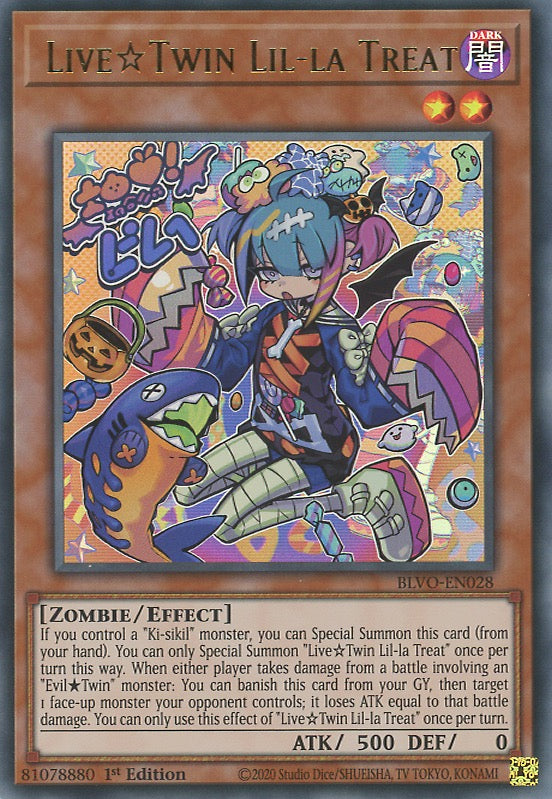 BLVO-EN028 - Live Twin Lil-la Treat - Ultra Rare - Effect Monster - Blazing Vortex