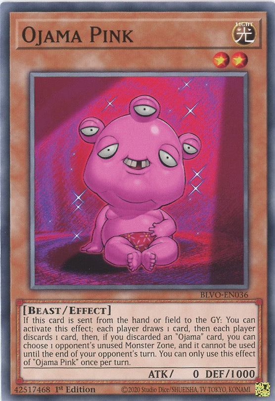 BLVO-EN036 - Ojama Pink - Common - Effect Monster - Blazing Vortex