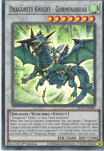 BLVO-EN045 - Dragunity Knight - Gormfaobhar - Super Rare - Blazing Vortex