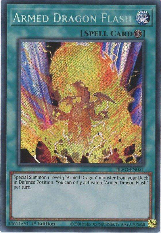 BLVO-EN051 - Armed Dragon Flash - Secret Rare - Quick-Play Spell - Blazing Vortex