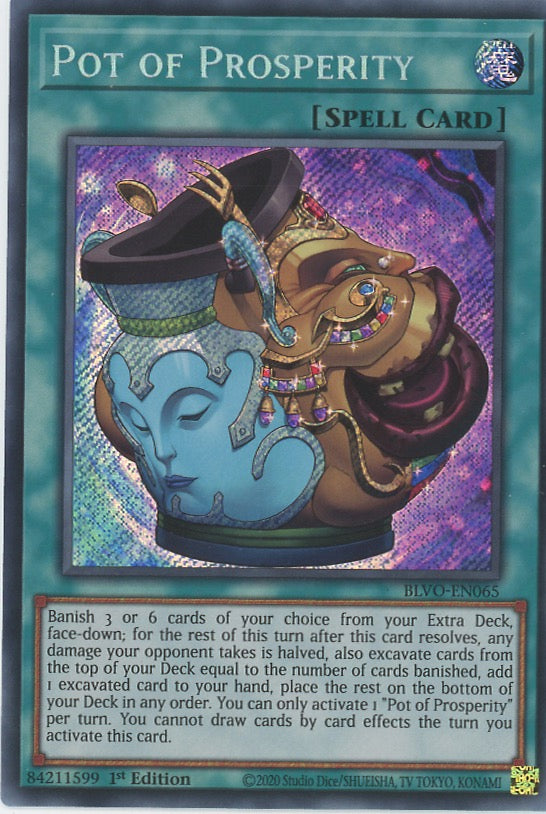 BLVO-EN065 - Pot of Prosperity - Secret Rare - Normal Spell - Blazing Vortex