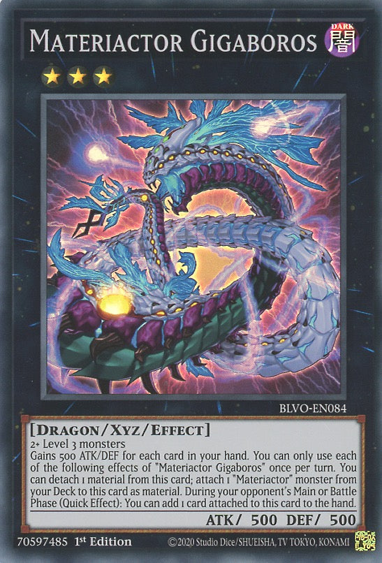 BLVO-EN084 - Materiactor Gigaboros - Super Rare - Effect Xyz Monster - Blazing Vortex