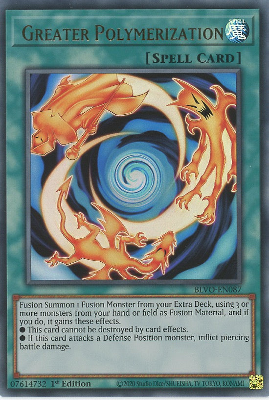 BLVO-EN087 - Greater Polymerization - Ultra Rare - Normal Spell - Blazing Vortex