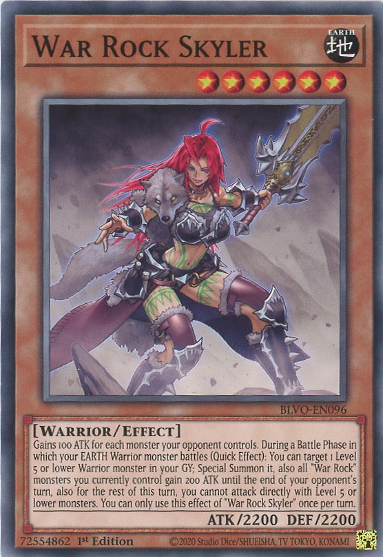 BLVO-EN096 - War Rock Skyler - Common - Effect Monster - Blazing Vortex