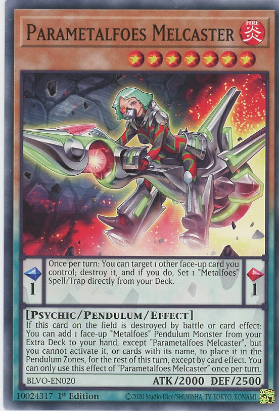 BLVO-EN020 - Parametalfoes Melcaster - Common - Effect Pendulum Monster - Blazing Vortex