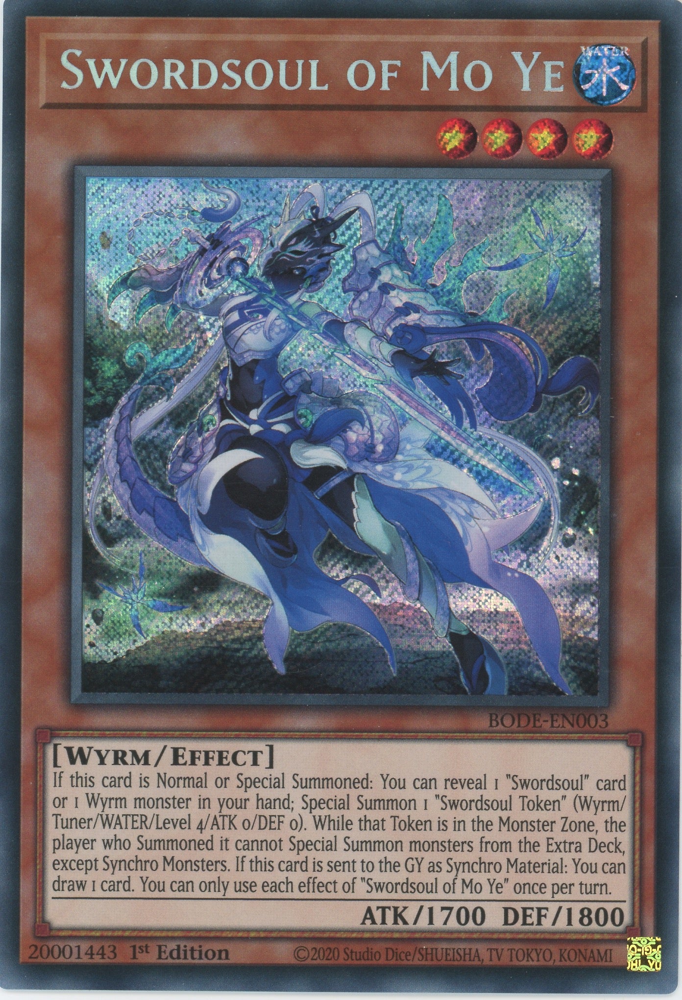 BODE-EN003 - Swordsoul of Mo Ye - Secret Rare - Effect Monster - Burst of Destiny