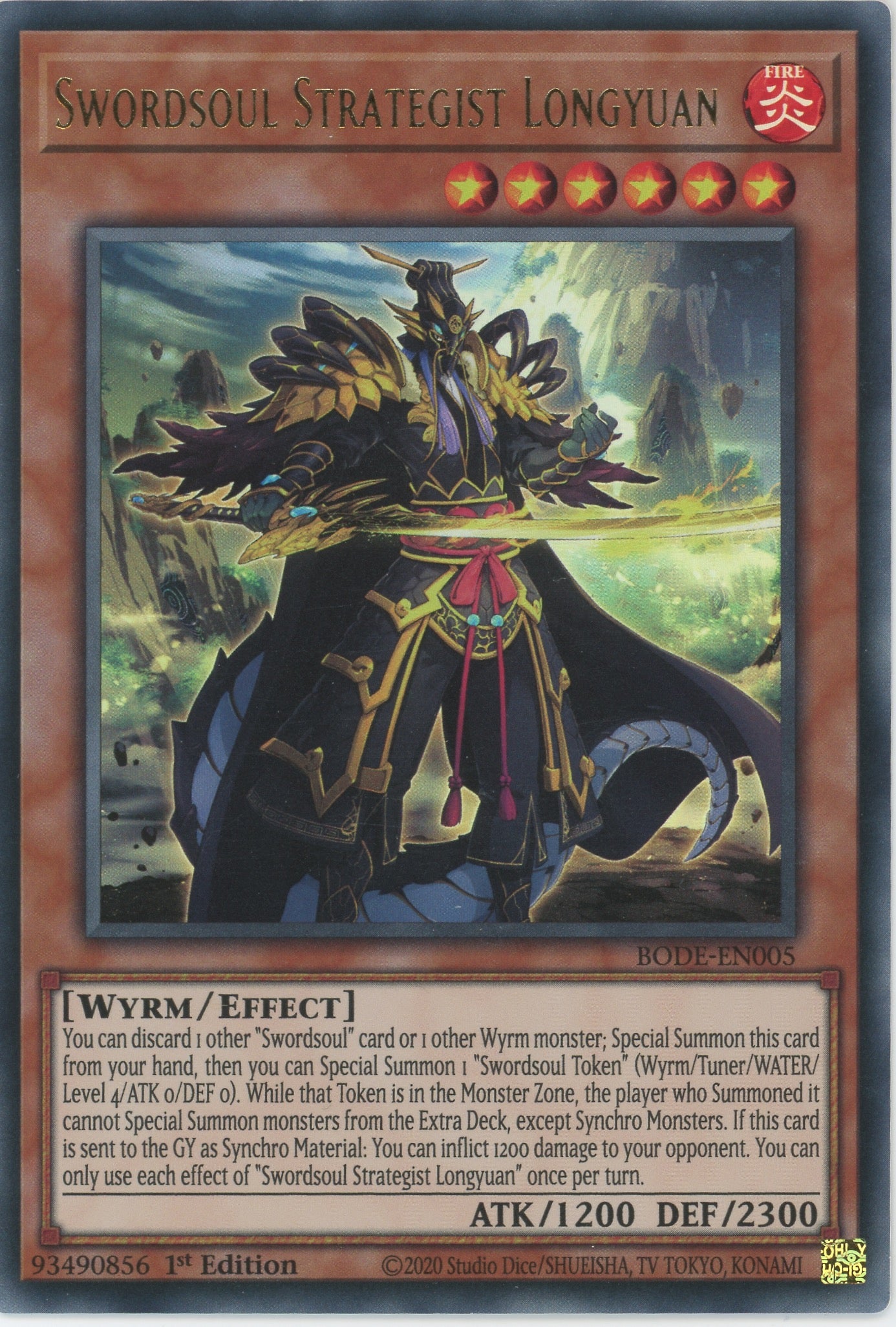 BODE-EN005 - Swordsoul Strategist Longyuan - Ultra Rare - Effect Monster - Burst of Destiny