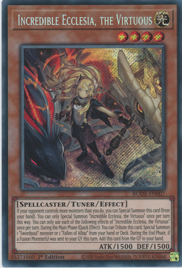 BODE-EN007 - Incredible Ecclesia, the Virtuous - Secret Rare - Burst of Destiny