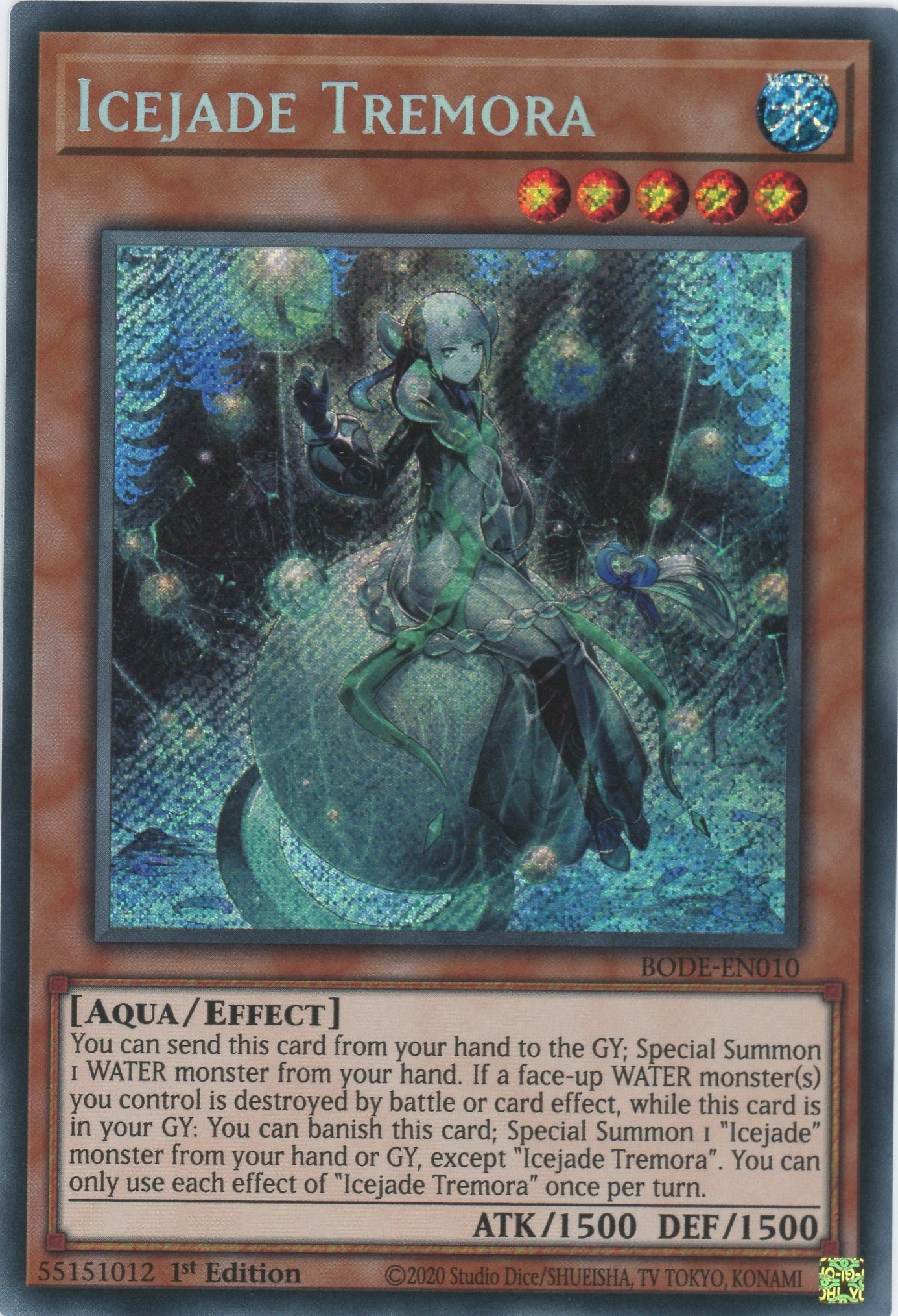 BODE-EN010 - Icejade Tremora - Secret Rare - Effect Monster - Burst of Destiny