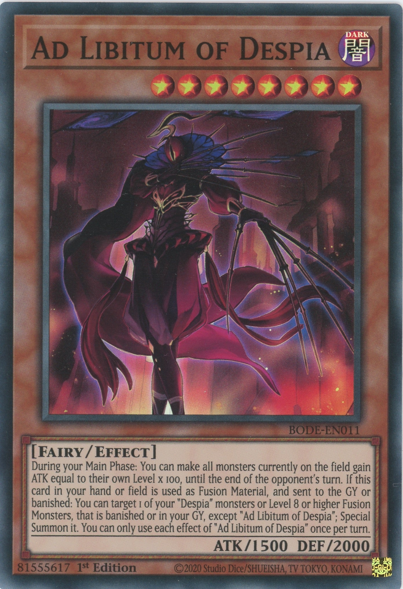 BODE-EN011 - Ad Libitum of Despia - Super Rare - Effect Monster - Burst of Destiny