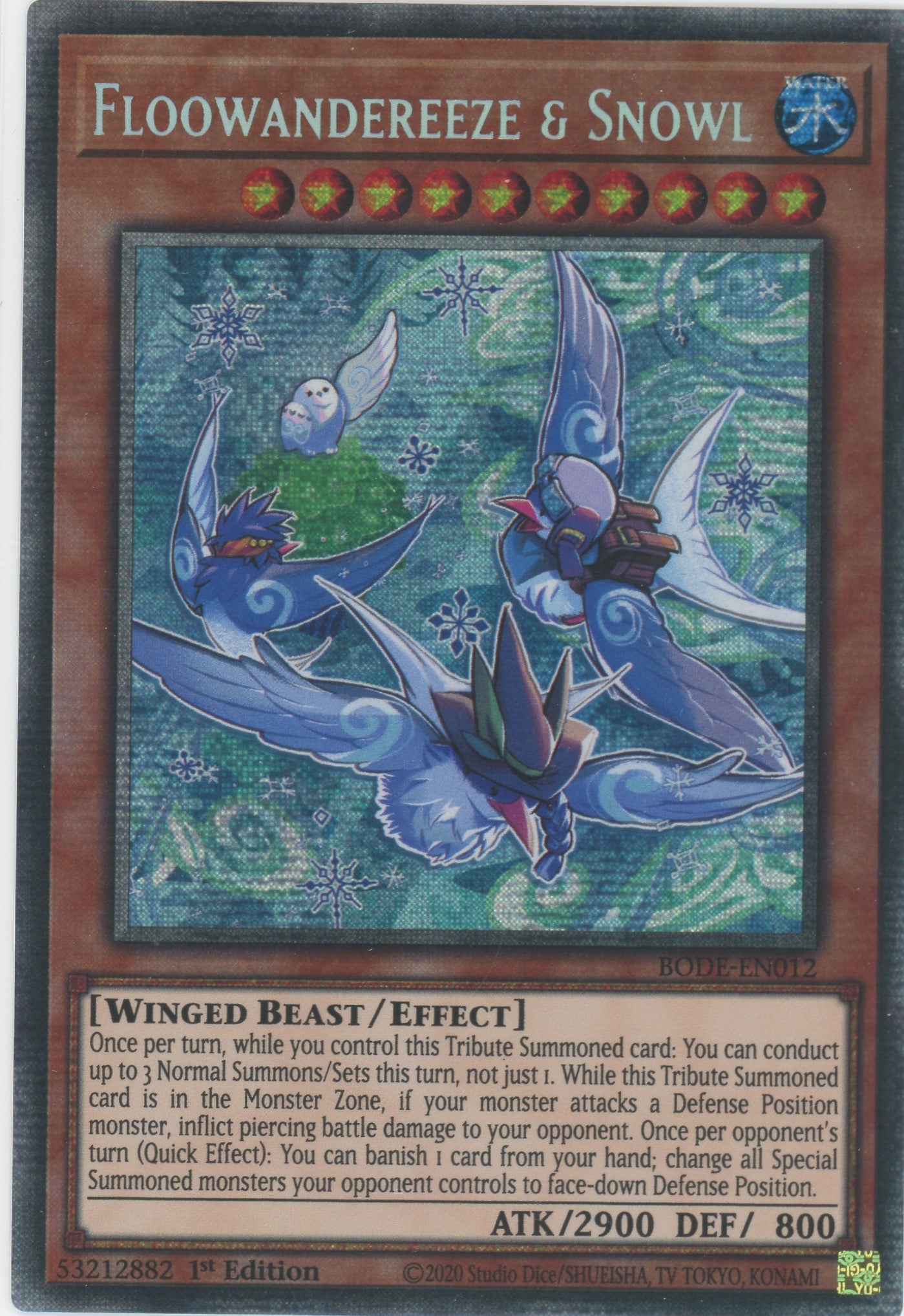 BODE-EN012 - Floowandereeze & Snowl - Starlight Rare - Effect Monster - Burst of Destiny