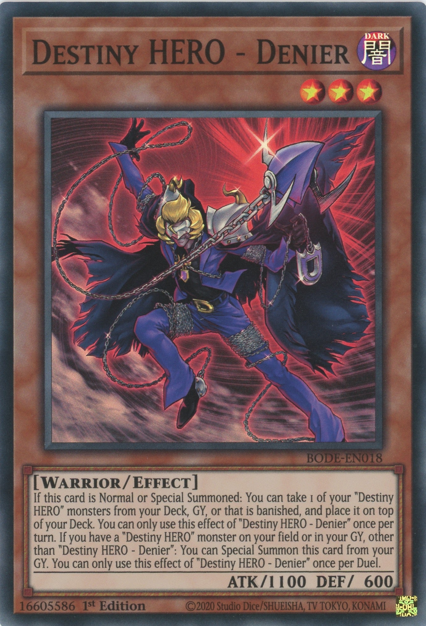 BODE-EN018 - Destiny HERO - Denier - Super Rare - Effect Monster - Burst of Destiny