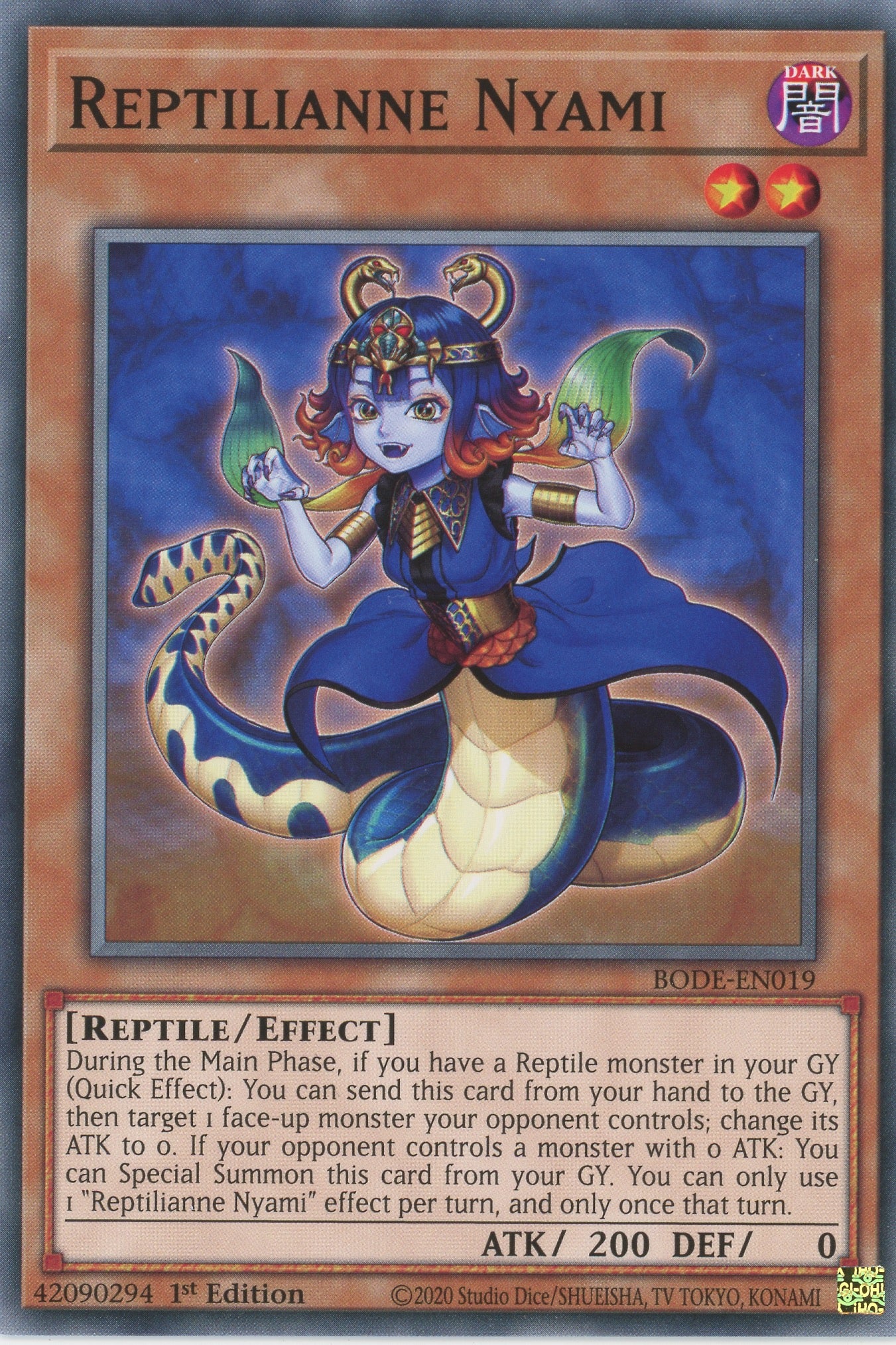 BODE-EN019 - Reptilianne Nyami - Common - Effect Monster - Burst of Destiny