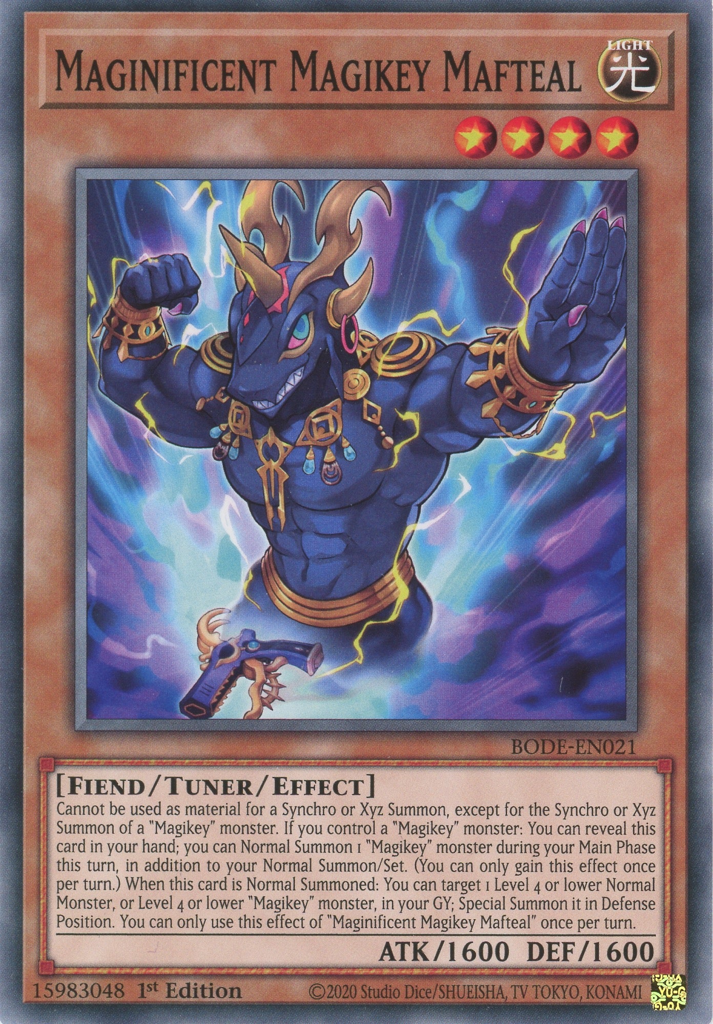 BODE-EN021 - Maginificent Magikey Mafteal - Common - Effect Tuner monster - Burst of Destiny