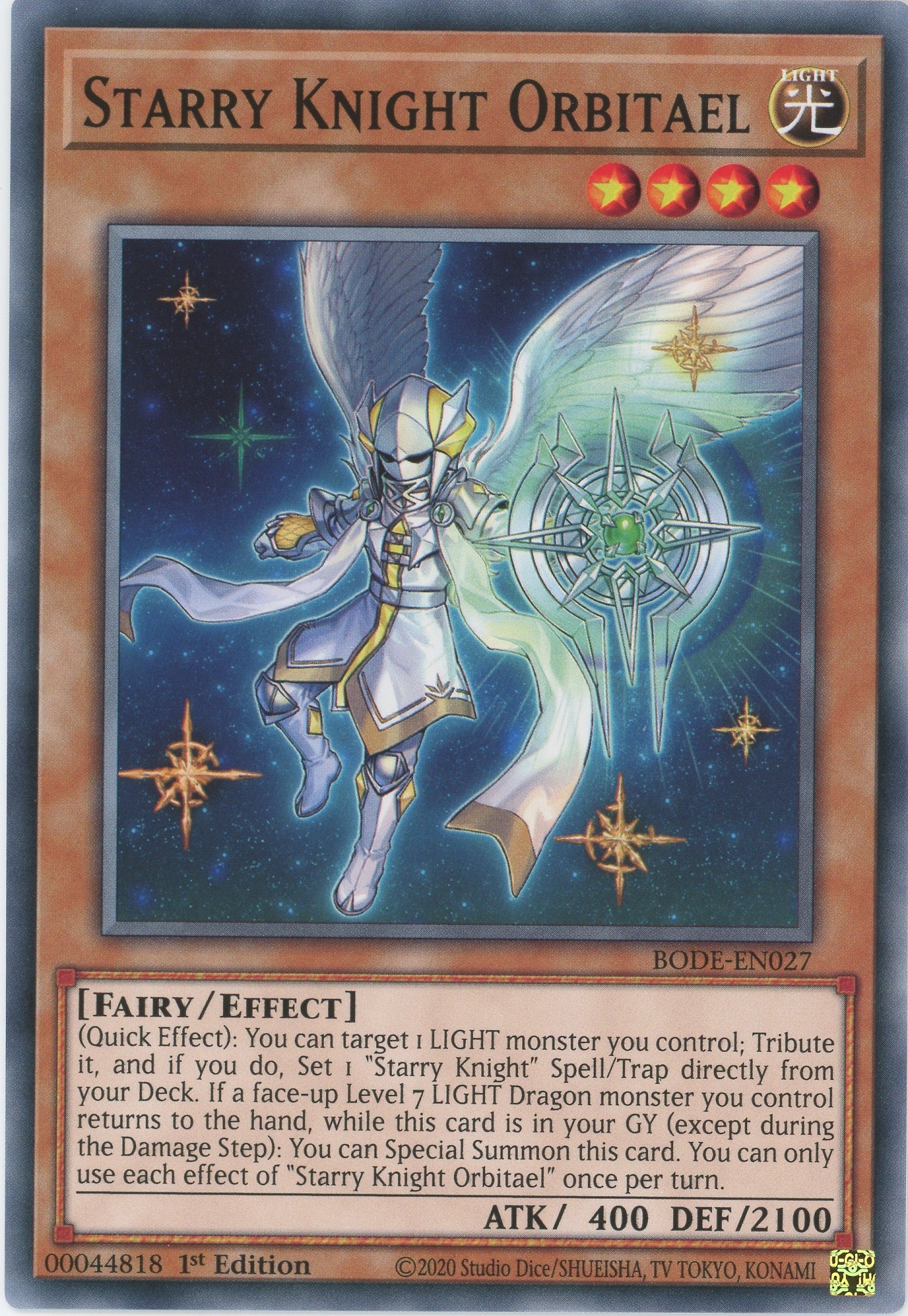 BODE-EN027 - Starry Knight Orbitael - Common - Effect Monster - Burst of Destiny