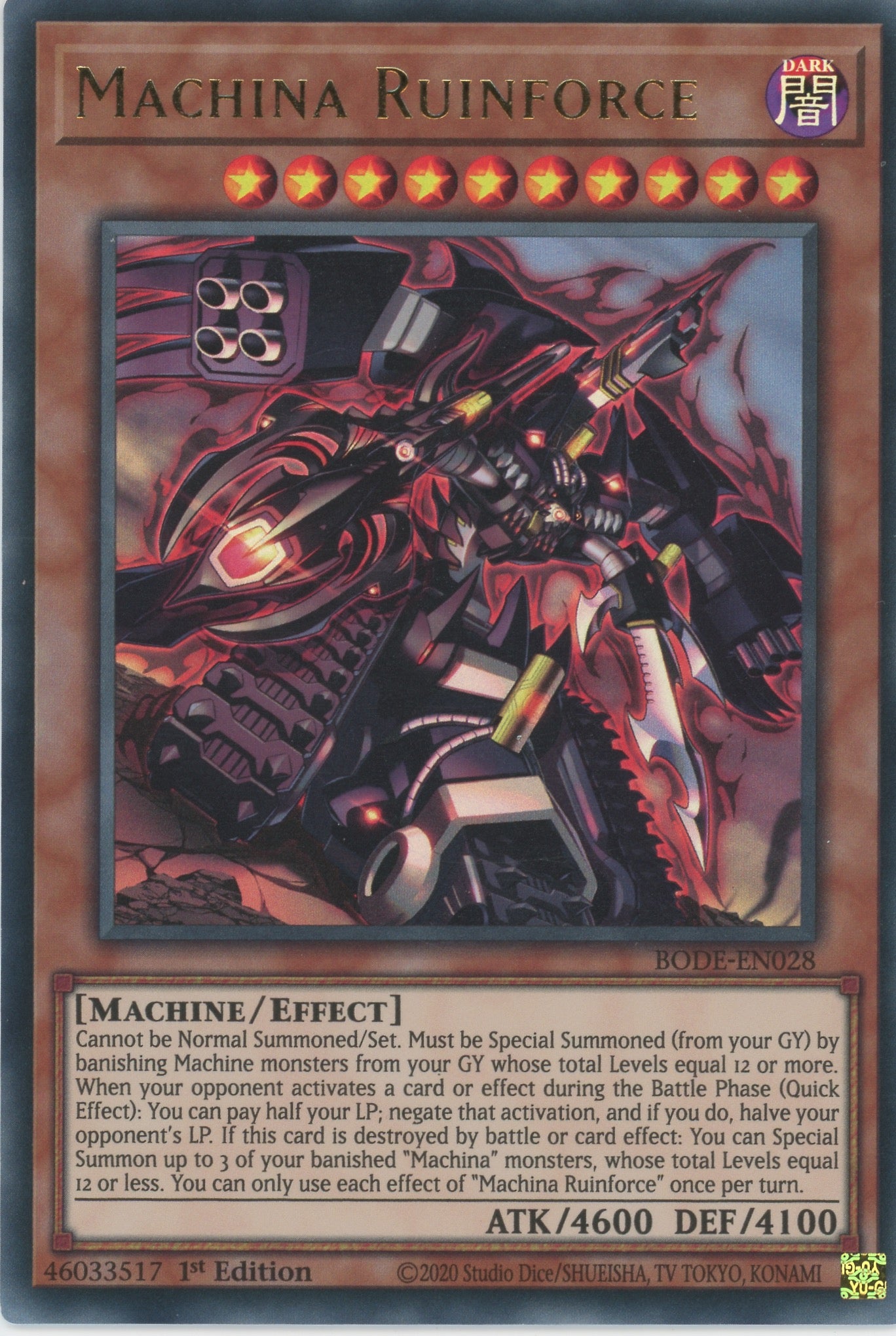 BODE-EN028 - Machina Ruinforce - Ultra Rare - Effect Monster - Burst of Destiny