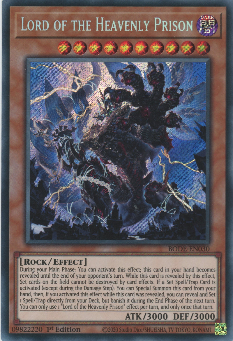 BODE-EN030 - Lord of the Heavenly Prison - Secret Rare - Effect Monster - Burst of Destiny