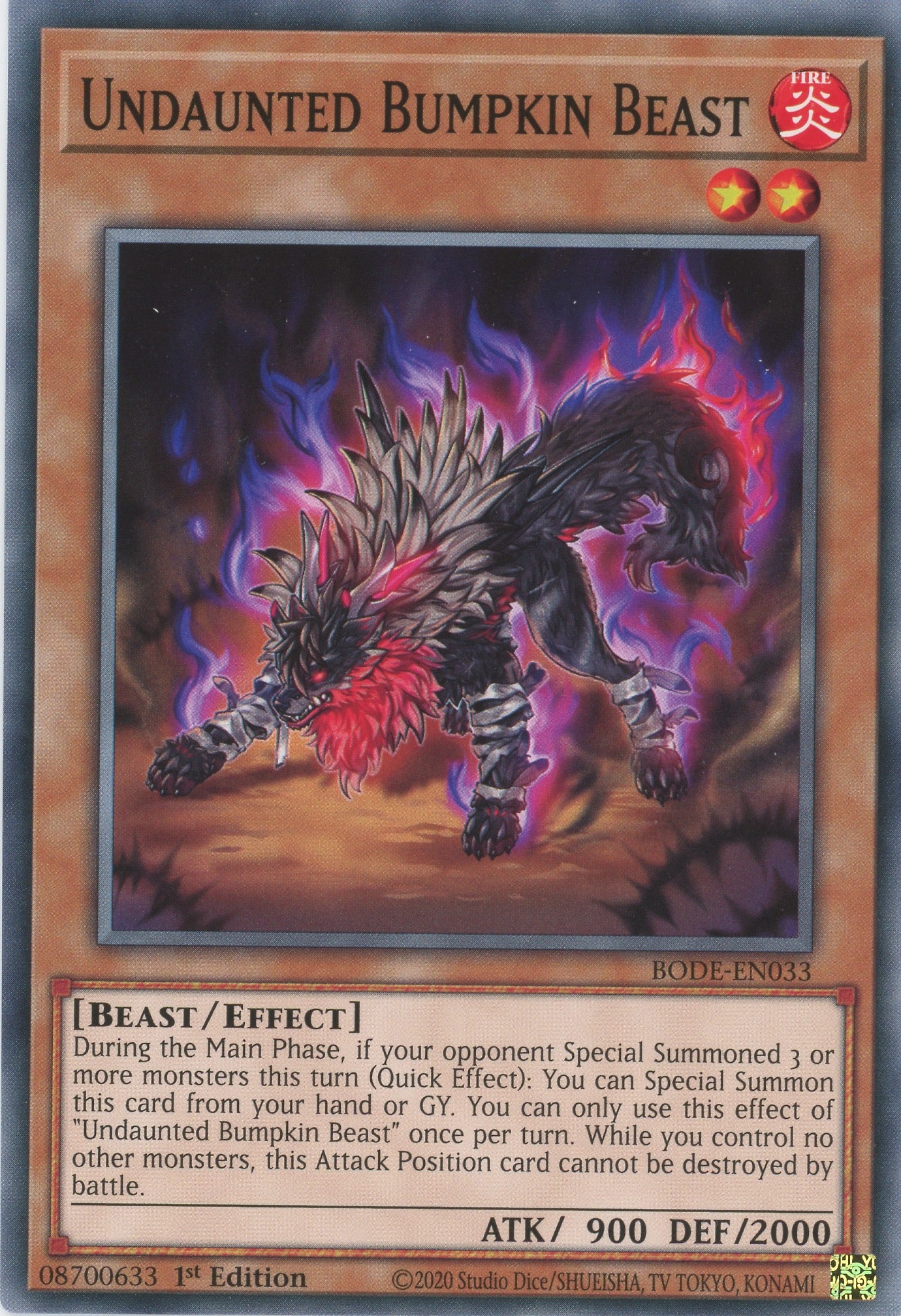 BODE-EN033 - Undaunted Bumpkin Beast - Common - Effect Monster - Burst of Destiny