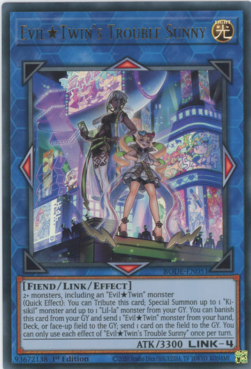 BODE-EN051 - Evil Twin's Trouble Sunny - Ultra Rare - Burst of Destiny